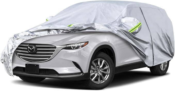 Koukou SUV Car Cover Custom Fit Mazda CX-9 from 2007 to 2025, Waterproof All Weather for Automobiles, Sun Rain Dust Snow Protection. (Ships from US Warehouse, Arrive Within 3-7 Days)