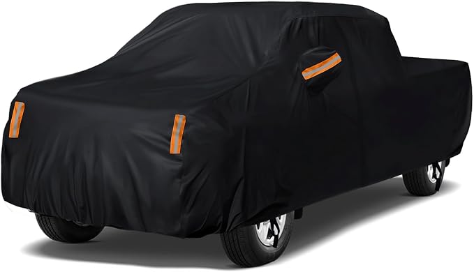 Truck Cover Waterproof All Weather - Pickup Truck Car Cover Fit for Tacoma,Ford F150,Silverado,Ram 1500,Tundra,Titan,Sierra 1500 etc (Length 210 to 230 inch)