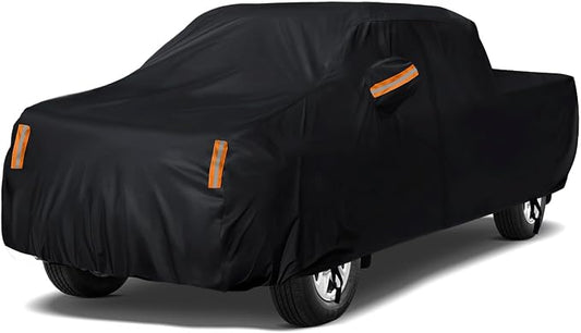 Truck Cover Waterproof All Weather - Pickup Truck Car Cover Fit for Ford F150, Chevrolet Silverado 1500, Gmc Sierra, Ram 1500, Toyota Tacoma (Length Up to 242 inch)