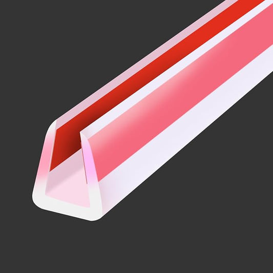 Clear Rubber Edge Trim, Flexible Baby Proof Edge Protector, 1/4" U Channel Edge Trim, Self-Adhesive Edge Guards for Plywood, Glass, Flexi-Glass, 10Ft, Transparent Color
