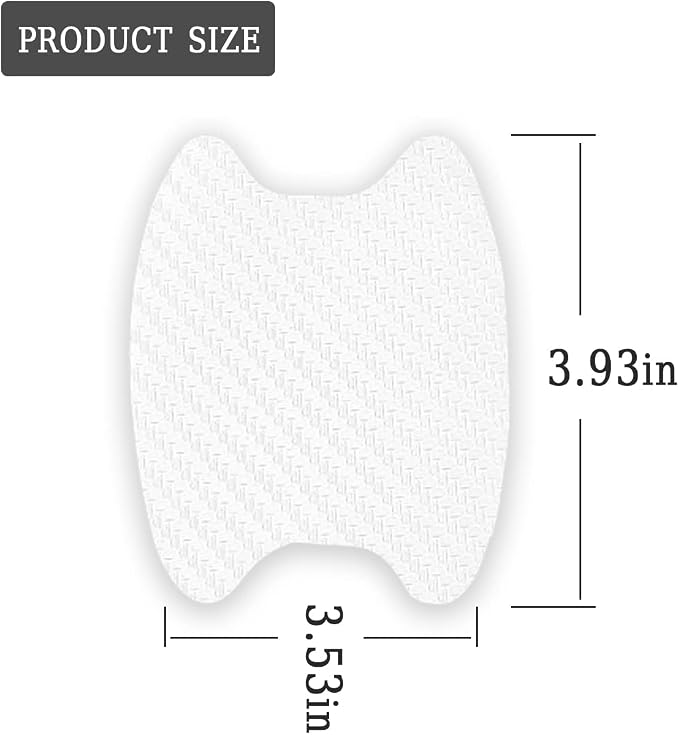 4PCS car door Handle Protector Sticker, Universal Carbon Fiber Anti-Scratches Auto door handle Protective Film, Side Paint Cover Guard Stickers Fit for Most Car Handles （White）