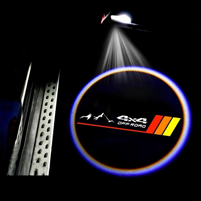 2Pcs Car Door Lights Funny Projector Ghost Shadow Lights, Laser Welcome Lamp Light fit for Toyota Tacoma Tundra 4Runner