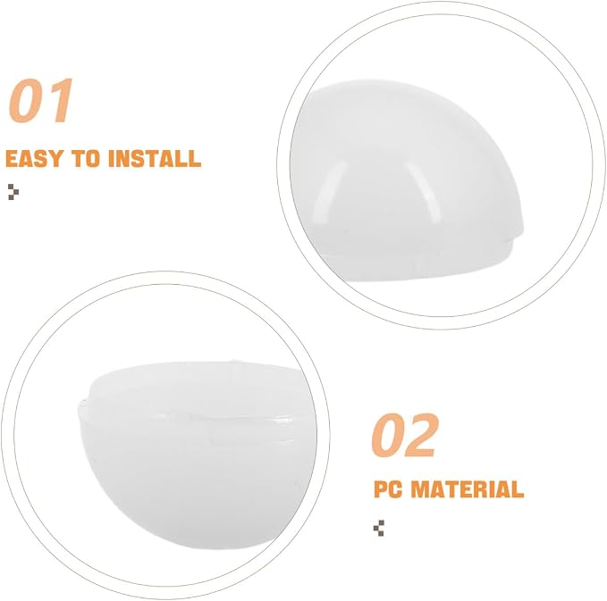 20pcs Led Bulb Cover Replacement Globes for Led Bulbs 3.5cm Hemispherical Lampshade Holder for Makeup Mirror Light Fixtures Vanity Light Shells