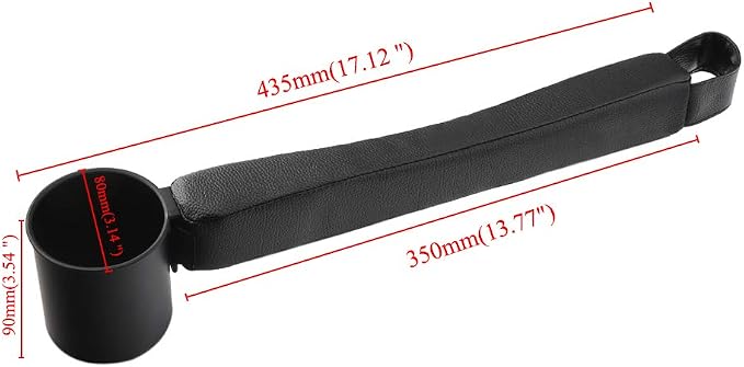 Supin 2 Prices Car Seat Gap Filler Pad PU Leather Console Side Pocket Organizer and one Cup for Cellphone Wallet Coin Key (Black)
