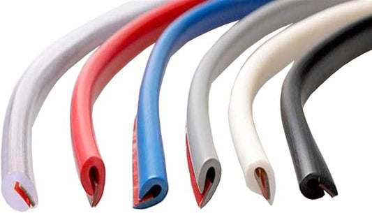 ESUPPORT 16ft 5M U Shape Car Door Moulding Rubber Scratch Protector Strip Edge Guard Trim Seal Transparent | 16ft 5M U Shape Auto Rubber Protect Stripping Anti-Scratch Anti-Collision Guards Transparent