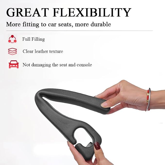 Car Seat Gap Filler Organizer Compatible with Honda CR-V CRV Accessories Seat Gap Plug Blocker with Storage Slot Non-Slip Car Cup Holder Coaster Black