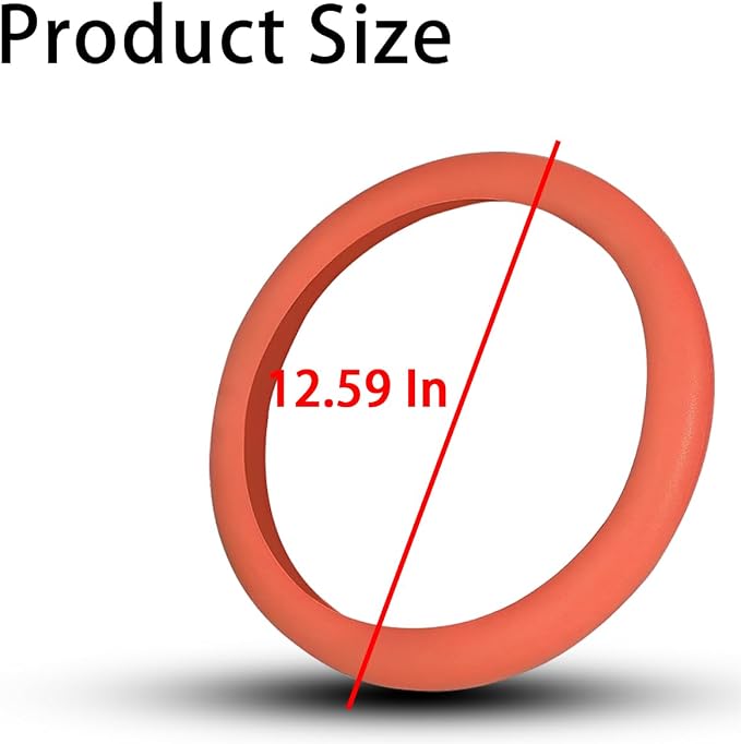 AICEL Car Silicone Steering Wheel Cover, Soft Anti-Slip Auto Steering Wheel Protector Fit 14 Inch, Universal Vehicle Interior Accessories for Cars, SUVs, Trucks, and Vans (Orange)