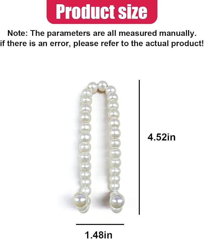 Elegant Pearl Car Seat Headrest Hook, Cute Automotive Seat Back Storage Hangers, Handbag & Purse Organizer Hook, Universal Vehicle Interior Decoration Accessories for Women Girls(4PCS)