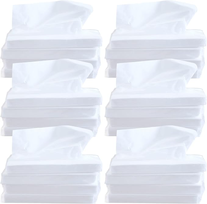 Car Tissue Refill, 3-Ply Disposable Facial Tissues for Car Sun Visor, Paper Napkin Holder, White, Rectangular, Decorative, 20 Pack