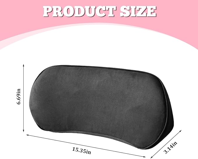 Osilly Car Lumbar Support Pillow, Memory Foam Comfortable Vehicle Seat Lower Back Support Cushion, Back & Sciatica Pain Relief Automotive Interior Driver Seat Pad, Universal for SUV RV Truck (Black)