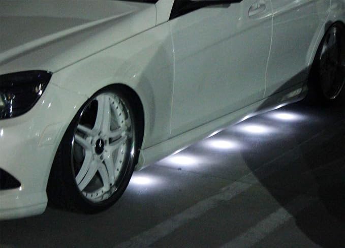 iJDMTOY 10pc Set Xeon White 30W High Power Flexible LED Lighting Kit Compatible With Car DRL/Driving Light or Undercar Puddle Ground Effect Lighting