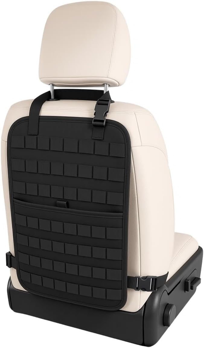 Car Seat Back Organizer,Multifunctional Hanging Molle Seat Back Organizer with Large Compartment,Universal Car Organizers Backs Seats Fit for Most Cars SUVs Trucks