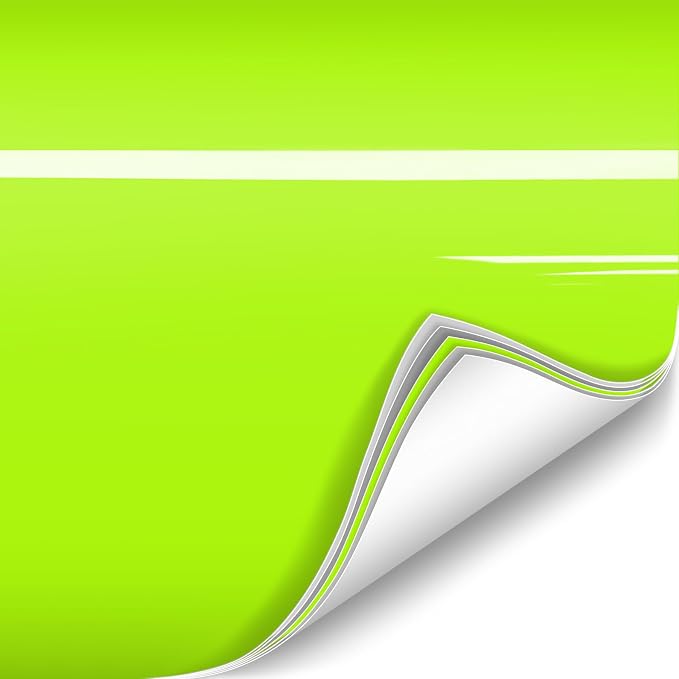 ColorFusion PPF by VViViD, Gloss Fluorescent Apple Green Dry Apply PPF Vinyl Car Wrap Roll 10ft x 5ft
