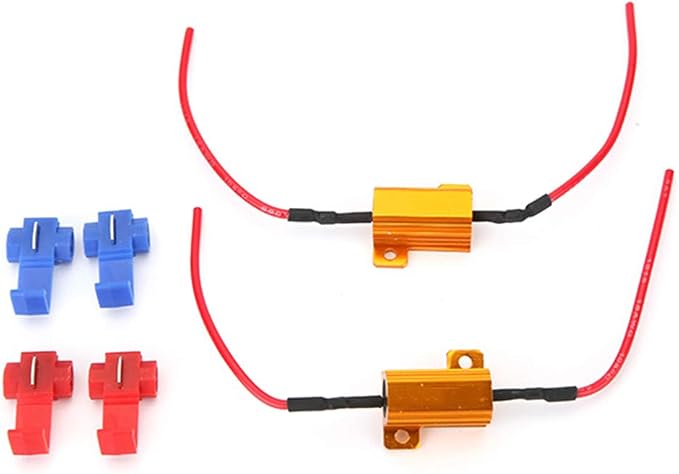 SOCAL-LED LIGHTING 2pcs LED Load Resistors 10 ohm LED Bulbs Turn Signal Error/Blinker/Hyper Flashing (25W)