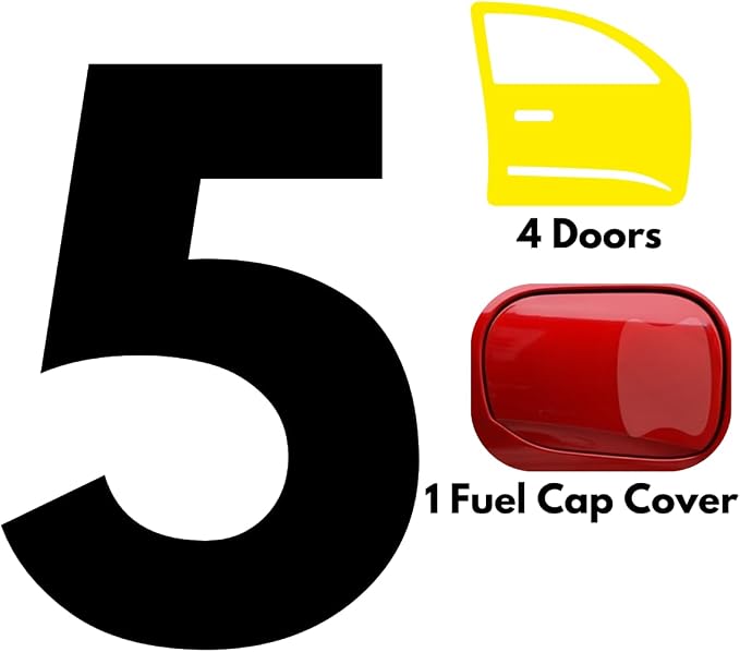 Car Door Handle Cup Protector, 5-Pack Clear Self-Healing Film