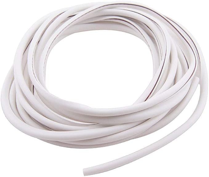 ESUPPORT U Shape Car Door Moulding Protector Strip Edge Guard Trim Seal | 16ft 5M U Shape Auto Rubber Protect Stripping Anti-Scratch Anti-Collision Guards White