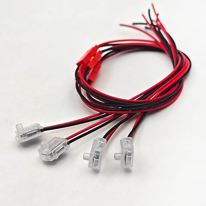 Car Door Handle Light Blue Door Bowl Decoration LED light 12V Signal Indicator Light Monochrome Luminous Transparent Shell Universal Small Car Ship Use (4PCS)