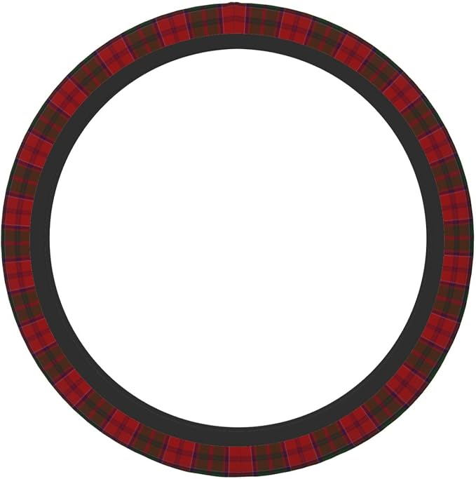 Thickened Elastic Steering Wheel Cover, Grant Clan Tartan Plaid Pattern Ultra, Soft, Breathable, Fit for Cars, SUVs, Trucks, Stylish Comfortable Grip