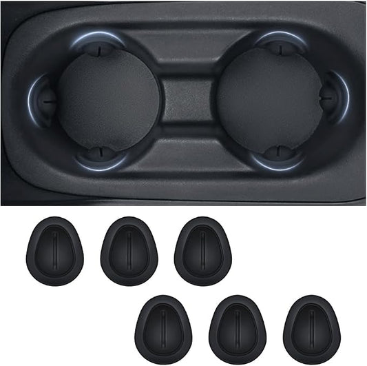2026 Latest Car Cup Holder Insert/Holder Position Limiter - Anti Shake Silicone Car Coasters Bottle Stabilizers with Self-Adhesive - Car Must Haves Cup Holder Inserts for Car Truck SUV (6PCS)