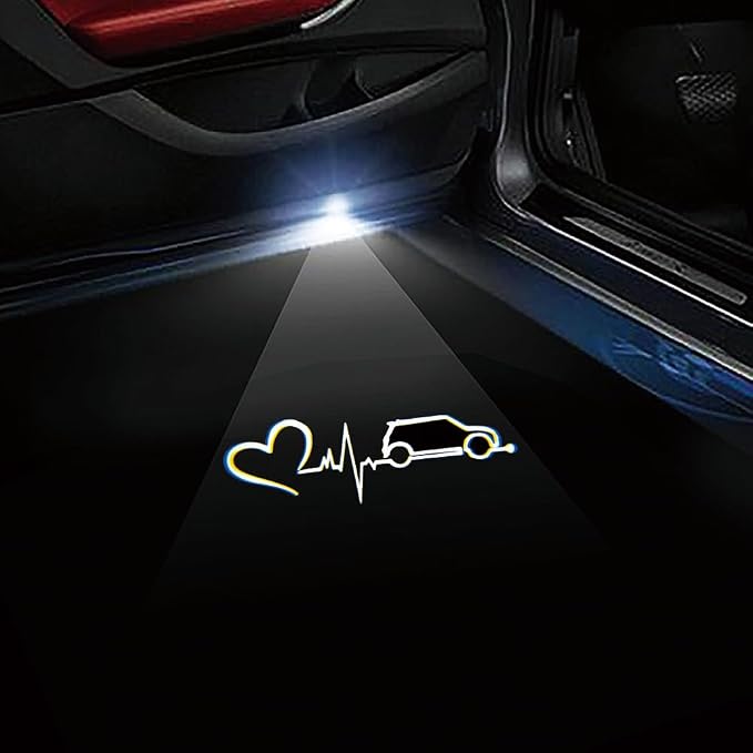 2Pcs Car Door Lights Logo for Mi/ni R55 R56 R57 R59 R60 R61 F55 F56 F57 F60 Accessories Ultra-Bright Welcome Light (Picture 5)