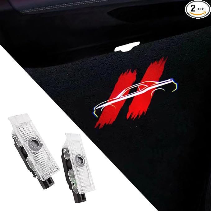 2PCS Non-Fading Door Lights Logo Compatible for Challenger 2015-Present, LED Ghost Shadow Welcome Puddle Projection Light Lamps Accessories (01)