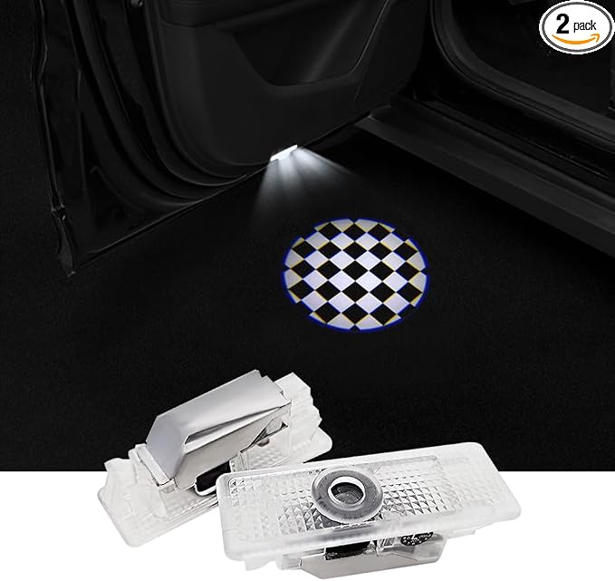 2 pcs LED Car Door Logo Lights Courtesy Projector Laser Puddle lamp Ghost Shadow Light Accessories Compatible with r55/r56/r57/r58/r59/r60/r51/f54/f56/f55/f60 (06)