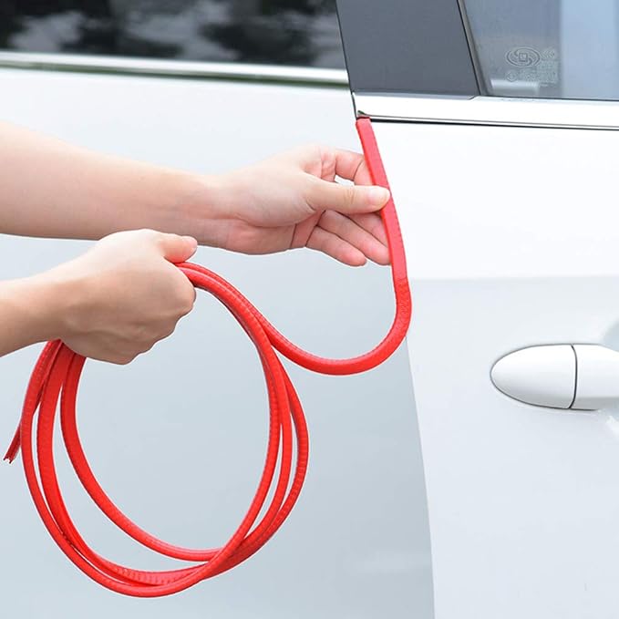 Garneck Car Door Edge Guards Rubber U Shape Edge Trim Seal Strips Protector Car Door Edge Protection for Car Auto Vehicle 10M