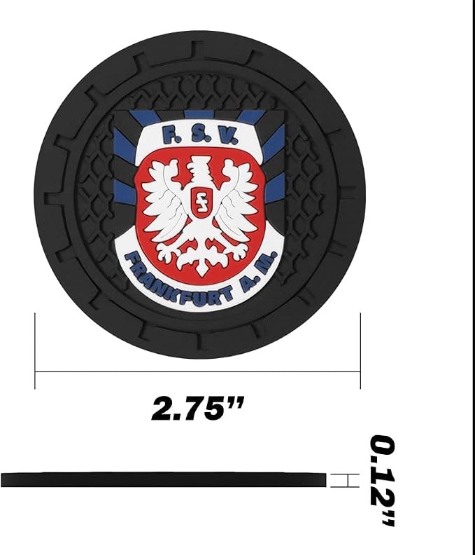 Cup Holder Insert Coaster for FSV Frankfurt UEFA UCL Fans,Anti Slip Car Cup Coaster Interior Accessories