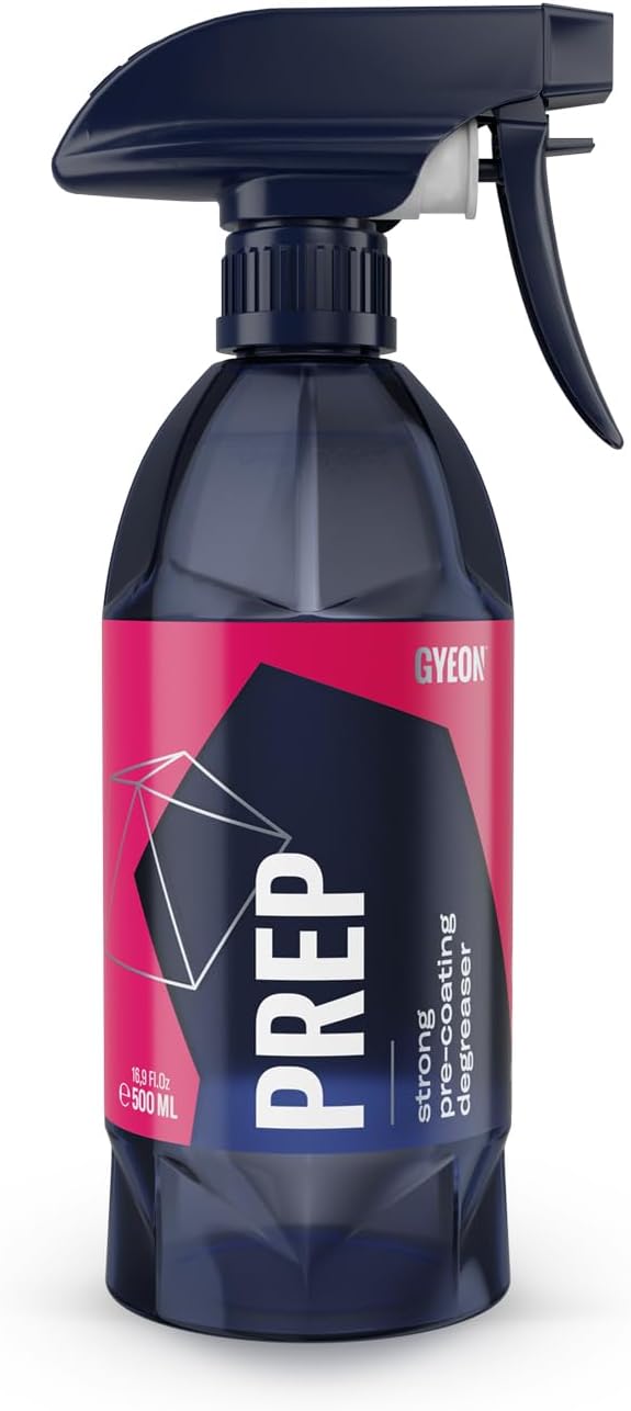 Gyeon Prep Paint Cleaner and Degreaser for Ceramic Coating Installs 500ml | Pre-coating surface cleaner strips oils and wax residue from paint so ceramic coatings bond correctly and last longer.