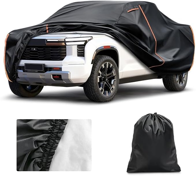 Truck Cover Custom Fit for Toyota Tundra 2022-2026, Waterproof PEVA with Cotton Lining, All Weather Sun Rain UV Dust Snow Protection, Pickup Cover with Door Zipper