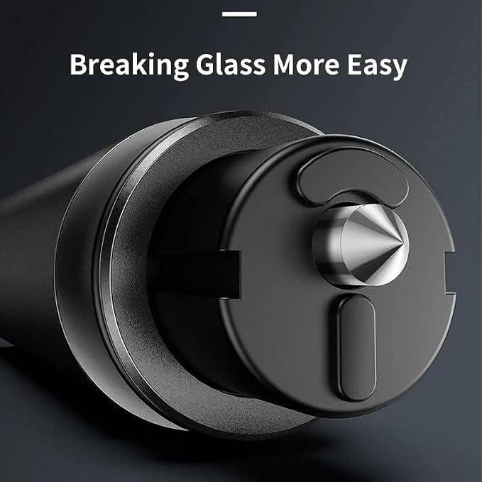 Breeker - Breeker Glass Breaker, Breeker Car Escape Tool, Car Window Breaker with Seatbelt Cutter, for Land and Underwater(Red 4PCS)