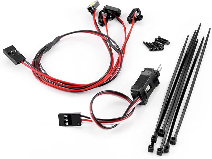 MORLORDY M1.4 RC Rock Lights Kit with Controller - RC Chassis Underglow Lights for SCX24 AX24 FCX24M 1/24 RC Crawler Cars Upgrade Parts