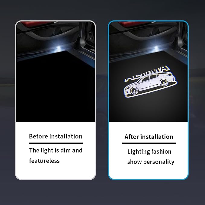 2PCS LED Car Door Logo Lights Projector Compatible with Altima 2002-present Puddle Lights Ghost Shadow Light Kit Car Accessories (Altima)