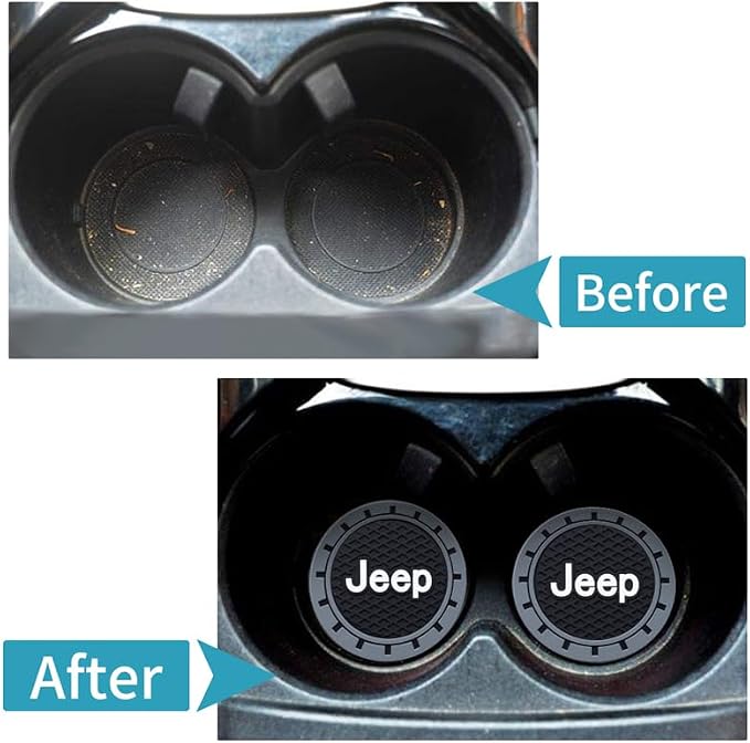 Cup Holder Insert Coaster Fit Jeep,Anti Slip Car Cup Coaster Interior Accessories