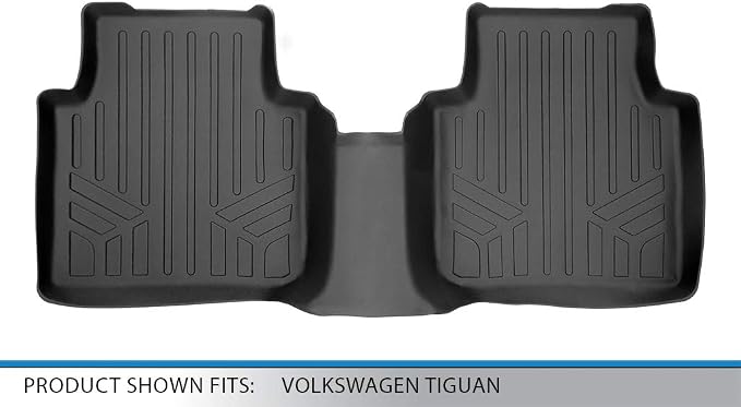 SMARTLINER Custom Fit Floor Mats 2nd Row Liner Compatible with 2018-2024 Volkswagen Tiguan