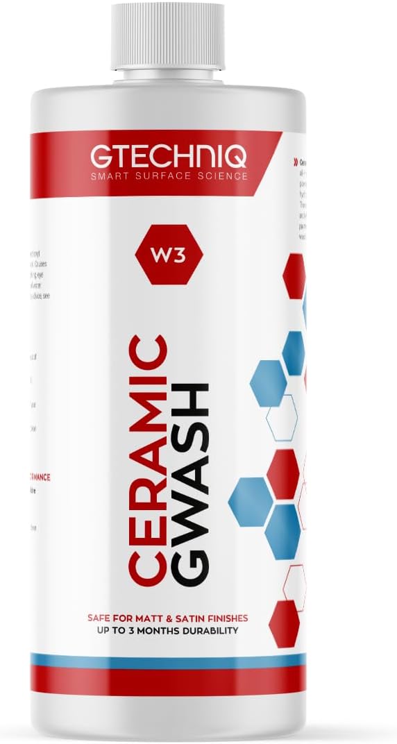 Gtechniq Car Shampoo, 2-in-1 Ceramic GWash & Hydrophobic Coating 16.9 fl oz | Advanced Car Care Solution Cleans and Repels Dirt, Long Lasting Protection and Shine, Easy to Apply