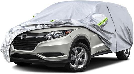 Koukou SUV Car Cover Custom Fit Honda HRV from 1998 to 2025,Waterproof Car Cover All Weather for Automobiles Outdoor Indoor with Zipper Door, Sun Rain Dust Snow Protection.