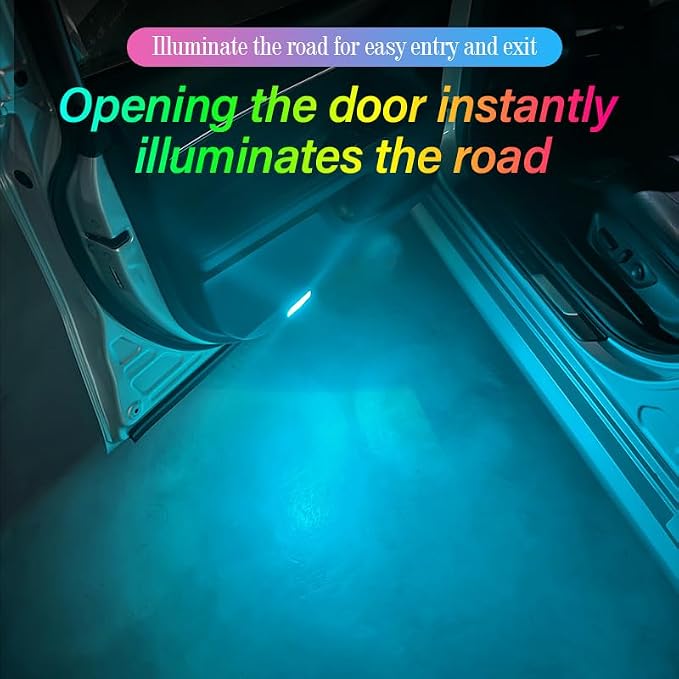 No Fade Car Door LED Colorful Lights Car Welcome Multicolor Puddle Lights Compatible with Toyota