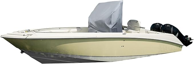 WFLNHB Boat Center Console Cover Heavy Duty 600D Replacement for Carolina Skiff Boston Whaler Excel Bay Pro Wellcraft-Grey