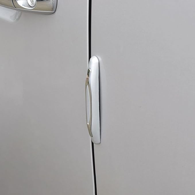 GLSOWEE 4PCS Car Door Edge Guards, Auto Side Door Protector Car Door Self Adhesive Anti-Collision Trim Strip, Universal Car Body Anti-Scratch Bumper Guard for Car SUV Truck (White)