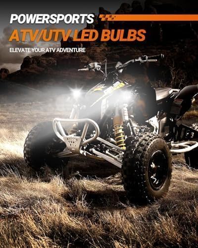 SEALIGHT S7S 𝐇𝟏𝟏/𝐇𝟖/𝐇𝟗 9005/HB3 Light, 120000LM Brightest Bulbs, 6500K White, Easy Installation,10 Years Lifespan, Plug-N-Play, 4 Pack
