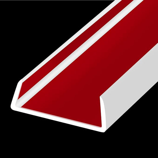 Rubber Edge Trim, Flexible Self-Adhesive U Shaped Peel and Stick Edge Banding, 2"(50.8mm) Big Size U Channel Edge Protector, Baby Proof Edge Guards for Woods, Plywood, Furniture, 20Ft, White