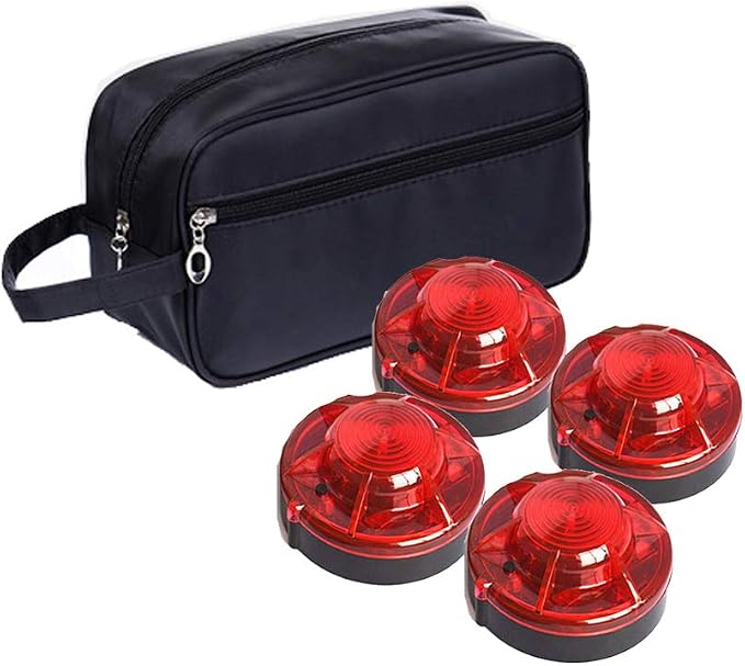 Tumecos Emergency Flare Alert Warning Signal Caution Light LED Beacon Pro with Magnetic Base for Vehicle (Red 4)