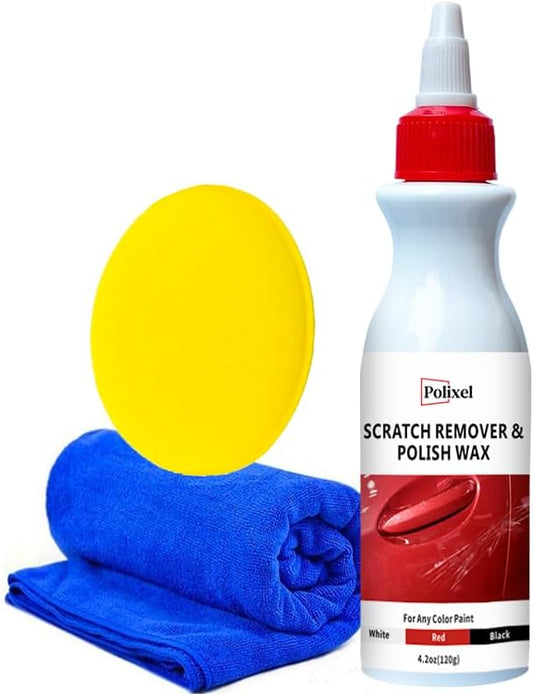 Car Scratch Remover for Vehicles - Rubbing Compound & Car Paint Scratch Repair, Scratch Removal Wax & Swirl Remover for Scuffs - Works on All Cars, Trucks, SUVs - 4.2OZ