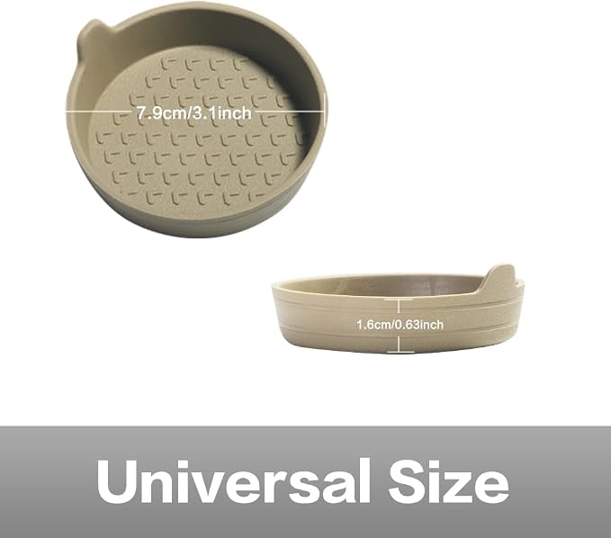 4 Packs Silicone Car Cup Holder Coasters,Car Coasters for Cup Holders,Universal Removabl Vehicle Cup Holder Coasters for Most Cars, Trucks, RVs (Beige)