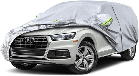 Koukou SUV Car Cover Custom Fit Audi Q5 2008-2025, Waterproof Car Cover All Weather for Automobiles Outdoor Indoor with Zipper Door, Sun Rain Dust Snow Protection.