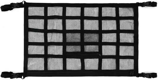 1 Pack Car Ceiling Cargo Net Fit for Subaru Forester 2019-2023, 2024, 2025, 2026 Roof Storage Organizer Heavy Duty Overhead Mesh Bag Polyester Double-Layer Zipper Design,Black