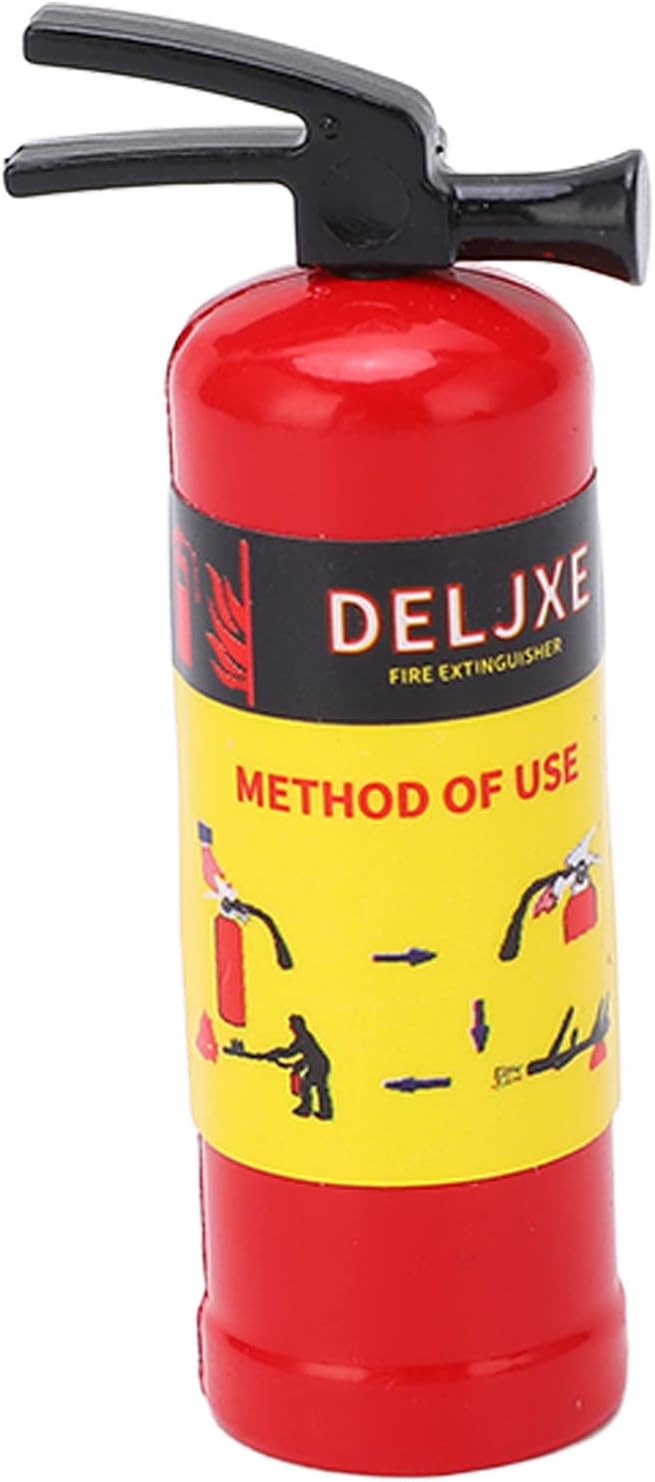 Small Fire Extinguisher, 1/10 Scale RC Car Accessories RC Car Fire Extinguisher Simulation Design Vivid Lightweight Mini Fire Extinguisher Toy for AXIAL SCX10 WPL MN Series (Red)