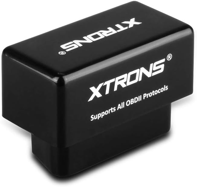 XTRONS Wireless Bluetooth OBD2 Android OBDII Car Auto Diagnostic Scanner Tool Torque Special for XTRONS Android Car Stereo for Ford for Cadillac for Lexus for VW for Porsche for BMW (TQ101 TME100L)