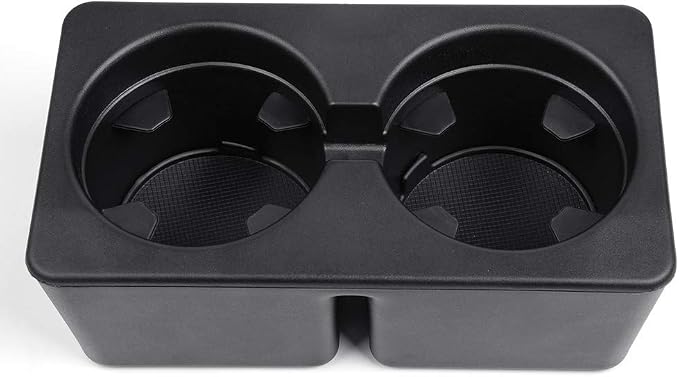 ALLGOOD Dual Cup Holder Insert, Compatible with Chevy Silverado/Avalanche/Suburban/Sierra/Yukon/Escalade 2007-2014, Black Drink Holder 1pc